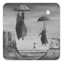Spiritueux des parapluies 2 BW de vol autocollants