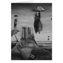 Spiritueux des parapluies 2 BW de vol cartes