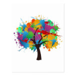 splash summer time tree cartes postales