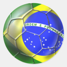 Sports 2014 brésiliens de drapeau du football du B Autocollants