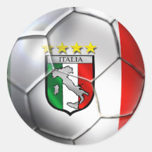 Sports de drapeau de ballon de football de l'Itali Autocollants