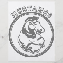 Sports de mustangs graphiques prospectus personnalisés