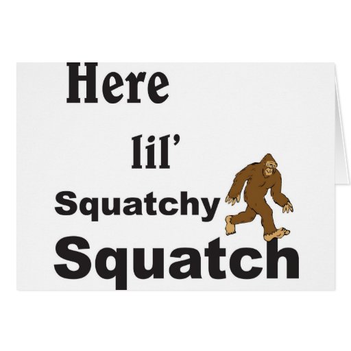 Squatchin allé recherchant le chasseur de Bobo Sas Cartes De Vœux