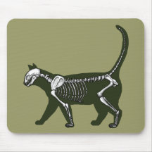squelette de chat tapis de souris