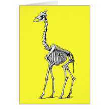 Squelette de girafe cartes de vœux