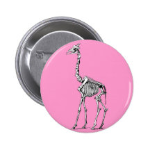 Squelette de girafe pin's avec agrafe