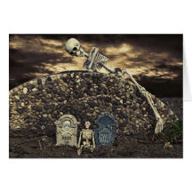 Squelette de Halloween Cartes De Vœux