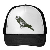 squelette de perruche casquette de camionneur