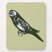 squelette de perruche tapis de souris