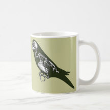 squelette de perruche tasse