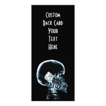 SQUELETTE DE RAYON X AU TÉLÉPHONE - BLEU MOTIF POUR DOUBLE CARTE