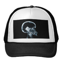SQUELETTE DE RAYON X AU TÉLÉPHONE - BLEU CASQUETTES DE CAMIONNEUR