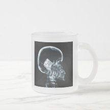 SQUELETTE DE RAYON X AU TÉLÉPHONE - BLEU MUGS À CAFÉ
