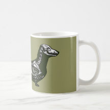 squelette de teckel mugs à café