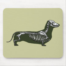 squelette de teckel tapis de souris