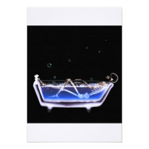 SQUELETTE DE VISION DE RAYON X DE BAIGNOIRE - ORIG INVITATIONS PERSONNALISÉES