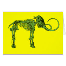 Squelette gigantesque vert cartes de vœux