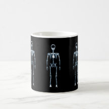 Squelette simple bleu de vision de rayon X Mug