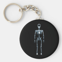 Squelette simple bleu de vision de rayon X Porte-clef