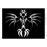 Squelette tribal de démon carte