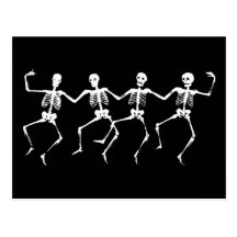 Squelettes de danse II Carte Postale