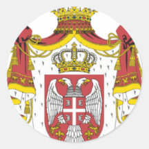 Srbija Grb/manteau des bras serbe Adhésifs Ronds
