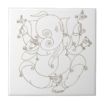 Sri Ganesha Carreaux En Céramique
