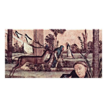 St Jerome avec le lion dans le détail de monastère Photocarte Personnalisée