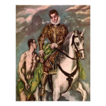 St Martin et le mendiant d'El Greco, circa 1600 Cartons D'invitation Personnalisés
