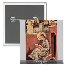 St Thomas Aquinas par Gentile da Fabriano Badge Avec Épingle