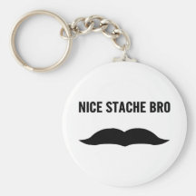Stache gentil Bro Porte-clef