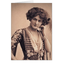 Star de cinéma vintage de lis cartes de vœux