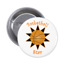 Star du basket-ball badges avec agrafe