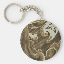 star looking down through trees keychain