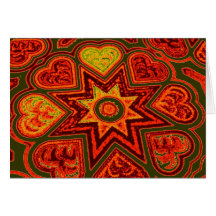 "Starburst carte de voeux de blanc d'amour"