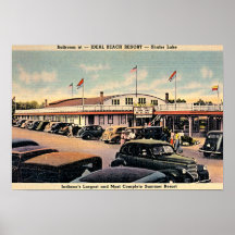 Station balnéaire d'idéal de lac Shafer, Indiana Affiches