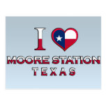 Station de Moore, le Texas Carte Postale