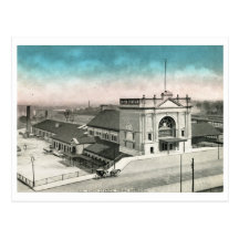 Station de train des syndicats, cru 1910 d'Omaha Carte Postale