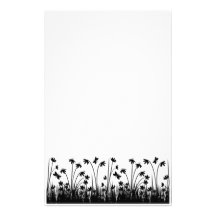 Stationnaire noir et blanc papier à lettre personnalisé