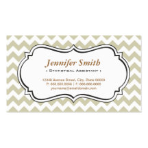 Statistical Assistant - Chevron Simple Jasmine Business Card