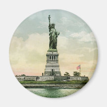 "Statue affiche vintage de liberté". New York. Magnets