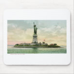 "Statue affiche vintage de liberté". New York. Tapis De Souris