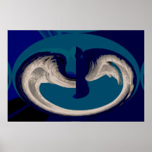 STATUE D'ABSTRACTION AFFICHE