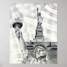 Statue d'art d'affiche de liberté