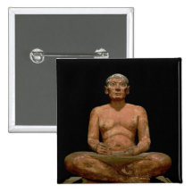 Statue de acroupissement de scribe badges