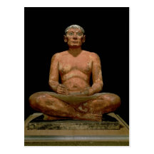 Statue de acroupissement de scribe carte postale