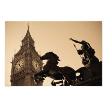 Statue de Big Ben et de Boadicea Photos