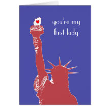 Statue de carte de Valentines de liberté