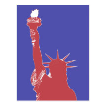 Statue de carte postale de liberté