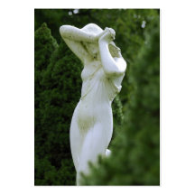 Statue de femme dans le jardin modèle de carte de visite